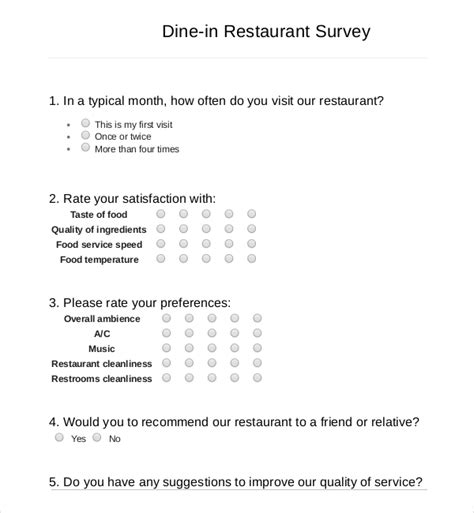 34 food survey questions your restaurant should ask .